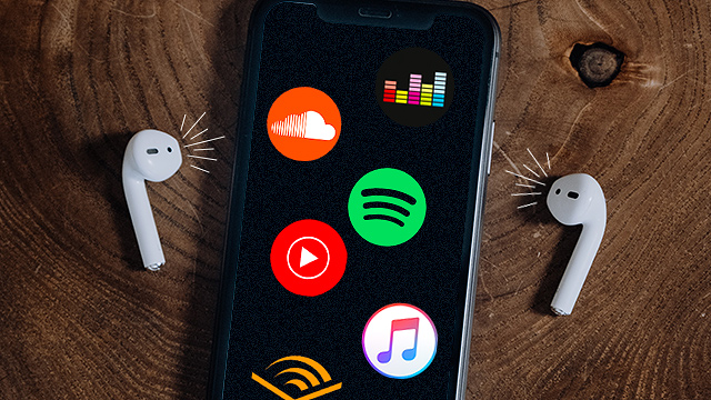 Audio streaming platforms on phone