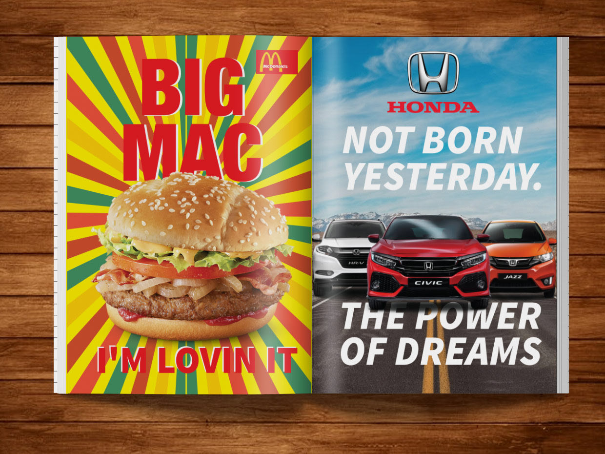 Magazine advertisements